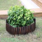 Landscaping Outdoor Plastic Mock Wooden Fence Garden Backyard Border Edging