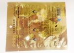 Gold color Printing Cosmetic Packaging Bags For Facial Mask , face mask pouch