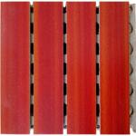 Home Decoration Wooden Grooved Acoustic Panel Polyester Fiber Material