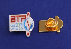 Wholesale irregular custom make logo promotional printing badge, metal printing pin badge from china suppliers