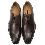 Brown Color Mens Leather Casual Shoes Low Heel Shoe Height Business Affairs
