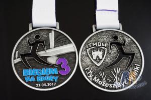 Wholesale Running Marathon Riding Sports Metal Zinc Alloy Metal Award Medals Both 3D Side With Sublimated Ribbon from china suppliers