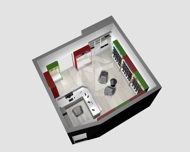 T4 LED Cell Phone Display Store Fixture Phone CNC Punching Engraving