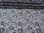 Vintage Metallic Lace Fabric Blue , Nylon Tulle Floral Lace Fabric SYD-0002