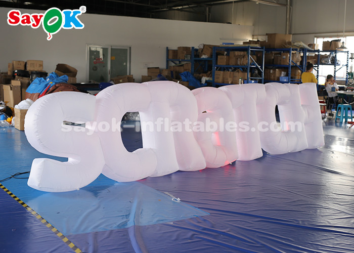 1.2m High Big Inflatable Letters With 17 Color Changing LED Lights