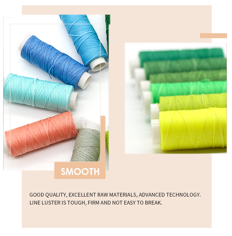 85 Colorful Round 0.45mm Line Bracelet Necklace Jewelry Hand-stitched Braided Sewing Waxed Thread Dyed Pattern