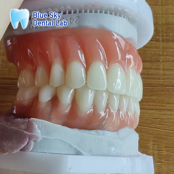 Resin Acrylic Removable Partial Denture With Clasps And Full Acrylic Denture
