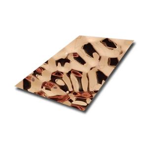 Wholesale Rose Gold Water Ripple Stainless Steel Sheet 3.0mm Thickness Water Ripple Stainless Steel Panel from china suppliers