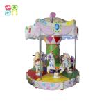 Indoor Fiberglass Material Coin Operated Carousel Ride 6 Seats For Kids