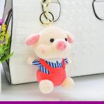 Various Color Cute Doll Keychain Pig Shape Printing / Embroidering Logo