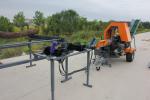 Log Splitter 19inch 480mm Gasoline Electric Firewood Processor With Track