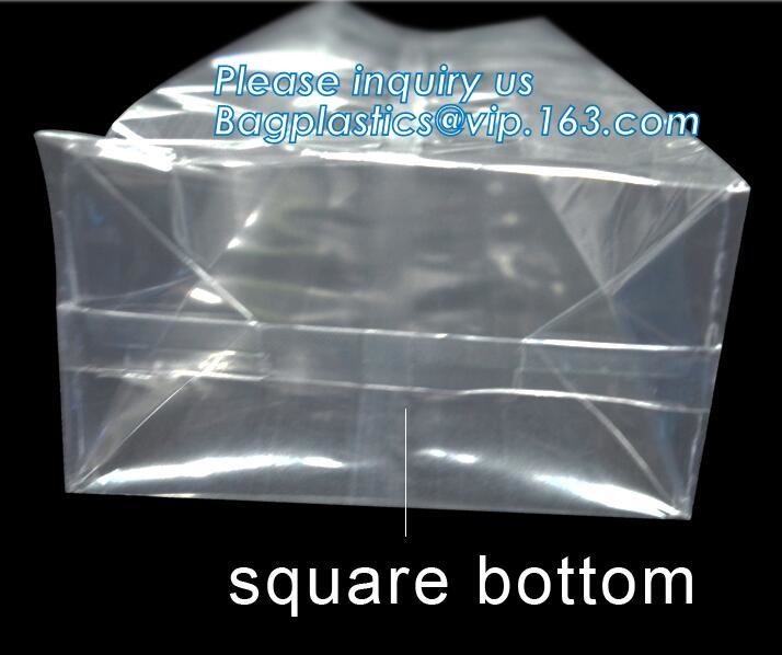polypropylene Crystal Clear Cello Bags flat square block bottom opp bag,candy opp square bottom cello bag bagease packag