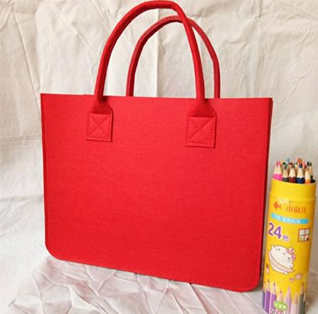 Wholesale eco promotional custom hand made polyester felt carry shopping tote