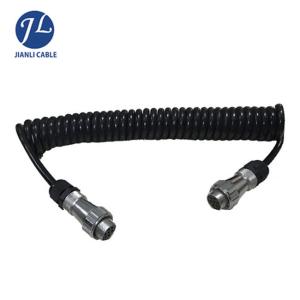 Wholesale 7 Pin 12 24V Color Coiled Trailer Cable For Cctv Security Monitor from china suppliers