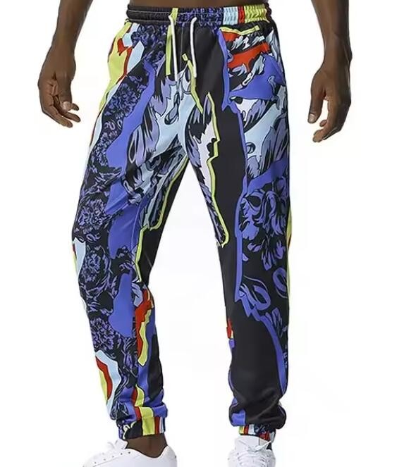 Fashionable Cotton Blend Sublimation Sweatpants Printed Jogger Pants Anti Shrink