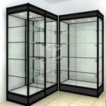 OEM Titanium Retail Shop Full Vision Display Case 2M High Melamine Board