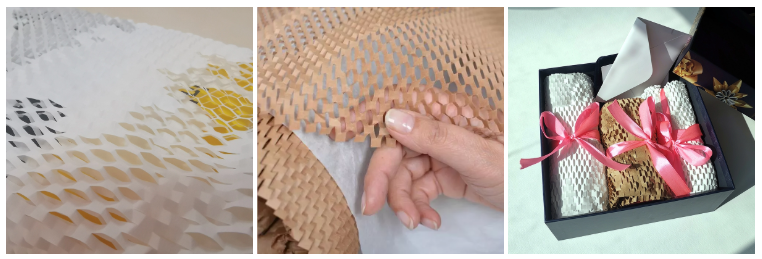 50mm*100m 80gsm Honeycomb Paper Roll Compostable