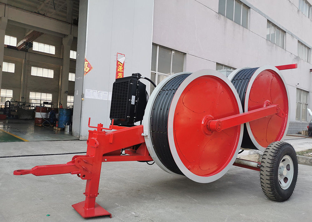 5km/H 40KN 1500mm Wheel Hydraulic Cable Tensioner Stringing Machine