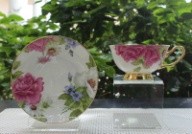 Fine Bone China Cup And Saucer Set Christmas Tea For Restaurant，Dinnerware