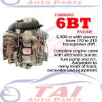 3.9L Displacement 4 Cylinder Diesel Engine Complete Motor Cummins Excavator