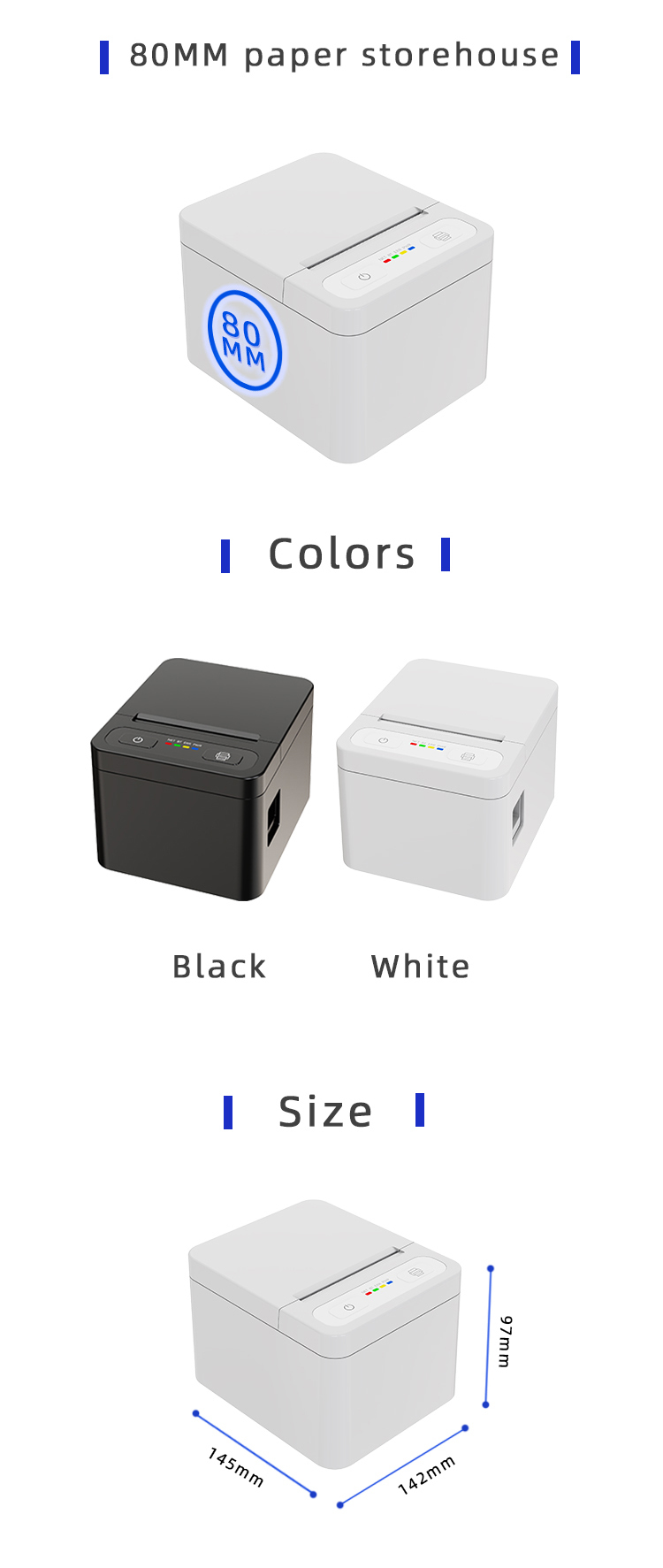 80mm label barcode printer thermal receipt or label printer 20mm to 80mm thermal barcode printer automatic stripping
