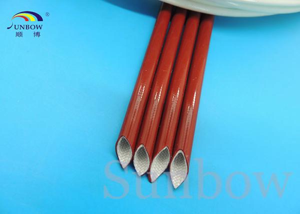 Brown Color 12mm Electrical Wire Fiberglass Insulation Sleeving