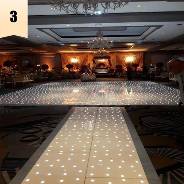 50000 Working Hours White Starlit RGB LED Dance Floor Panels for Wedding DJ Bar