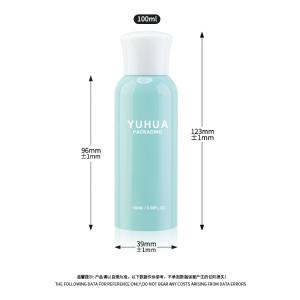 Wholesale OEM 100ml Plastic Cosmetic Bottles Empty Cyan Dispenser Container For Serum Lotion from china suppliers