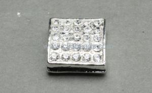 Wholesale Crystal Pave Gun Metal Plated Alloy Square Beads 14mm Jewelry Beads Findings AL15558 from china suppliers