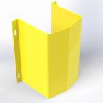 Yellow Galvanised Pipe Protectors Hardware Fabrication Pipe Protection Guard