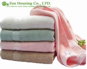 Wholesale 100% Plain Bamboo Fiber Tower, Eco-friendly and Anti-Bacterial, 34cm*76cm,Blue/ Green/Pink/ khaki from china suppliers