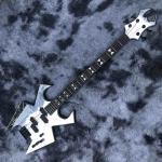 Neck Through Body Ebony Fingerboard 4 Strings Crack Mirror Electric Bass Guitar