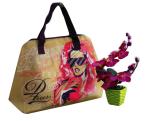 Green / Blue / Pink / Orange 75g Zipper Shopping Bag, Non Woven Carry Bags For