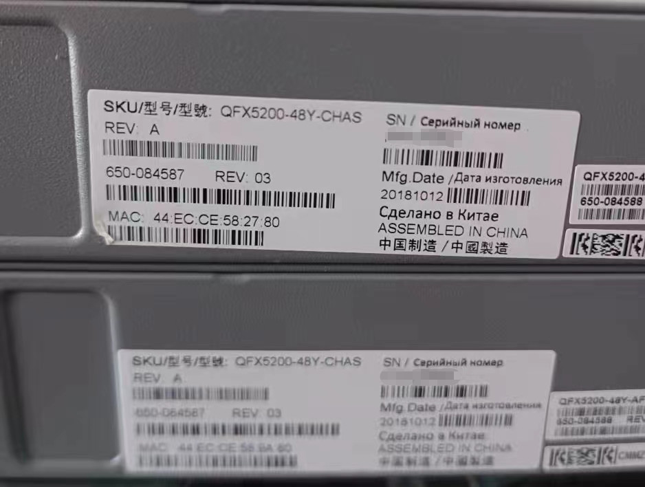 QFX5200-48Y-AFI Juniper Products Full Duplex Half Duplex