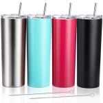 Skinny Tumbler With Lid 20 Oz Stainless Steel Vacuum Insulated Double Wall