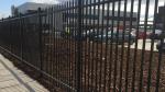 2.4m X 2.4m SHS 65mm Tube Black Garrison Garden Fence Panels Security Spear Top