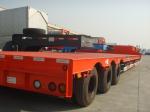 Hauler Truck Low Platform Semi Trailer , 3 Axle truck Trailer Low Bed For Road