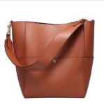 Pure Leather Handbag Bucket Bags for Women Hot Sale Cowhide Single Shoulder Bag
