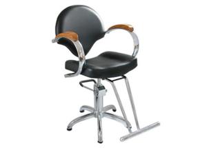 Wholesale 5 Stars Base Salon Hair Styling Chairs Chrome Armrest With Wood Materials from china suppliers