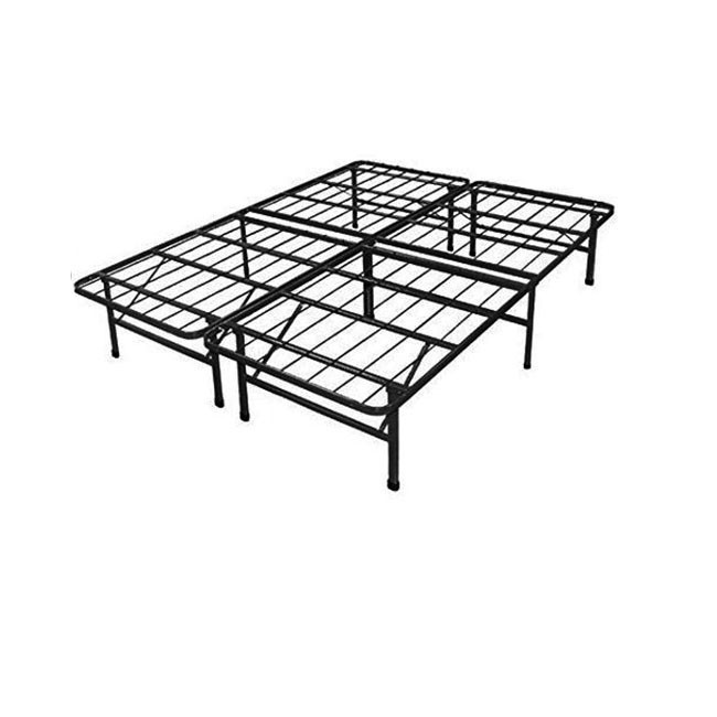Black Steel Frame Single and Queen Metal Folding Bed for Home Hotel or Living Room