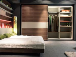 Wholesale wood grain MFC wardrobe from china suppliers