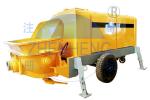 Hydraulic Mini Concrete Pump Machine , Yellow Trailer Mounted Concrete Pump