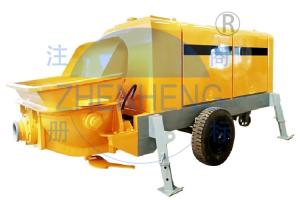 Wholesale Hydraulic Mini Concrete Pump Machine , Yellow Trailer Mounted Concrete Pump from china suppliers
