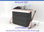 Smart Fashionable Glass Jewelry Store Counter With Wood Storage 1200 X 550 X