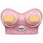 USB Electric Breast Massage Bra , ODM Electric Heated Bra PU leather material