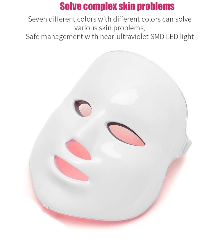 Professional 7 Colors Led PDT Phototherapy Beauty Mask Light Up Therapy Led Face Mask