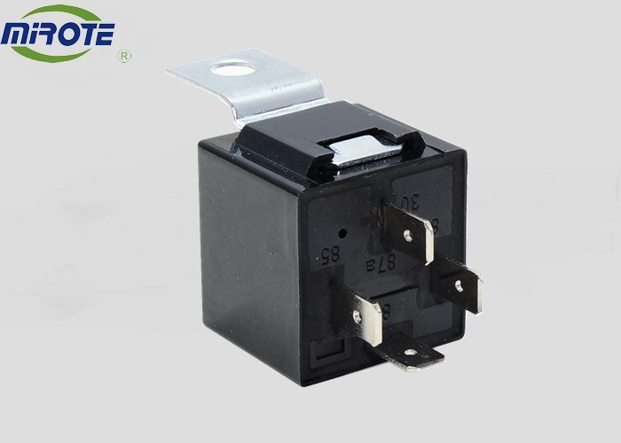 4 Terminal 40 Amp 12v Car Relay Replacement With Metal Sheet , 12 Volt 4 Pin Mini Relay