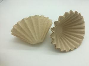 Wholesale Unbleached Paper Disposable Coffee Filters Basket Bowl Shape Pulp Paper Material from china suppliers