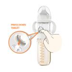 Travel 5 In 1 Anti Colic Glass Feeding Bottle 240ml Portable For Newborn