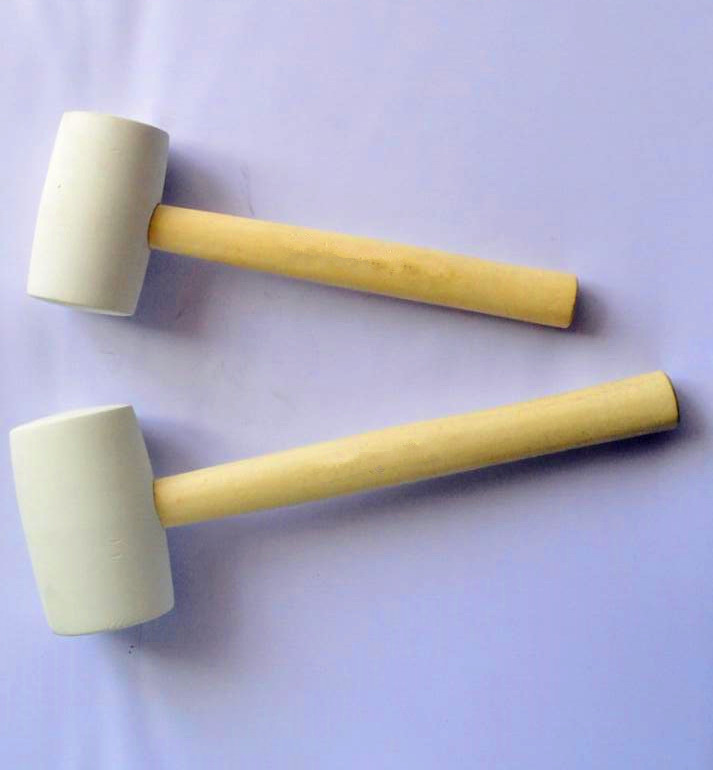 White Color Rubber Hammer with Wooden Handle RHA-1 in hand tools, tools.